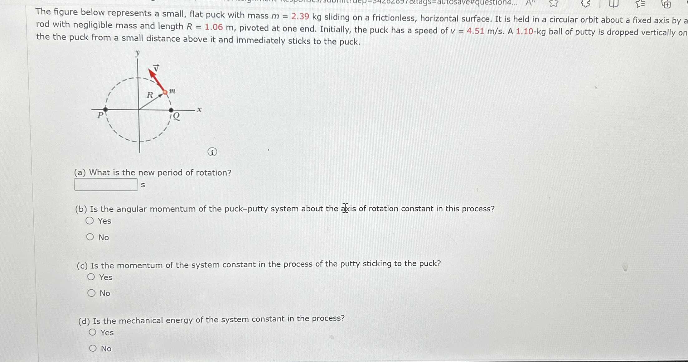 Solved The figure below represents a small, flat puck with | Chegg.com