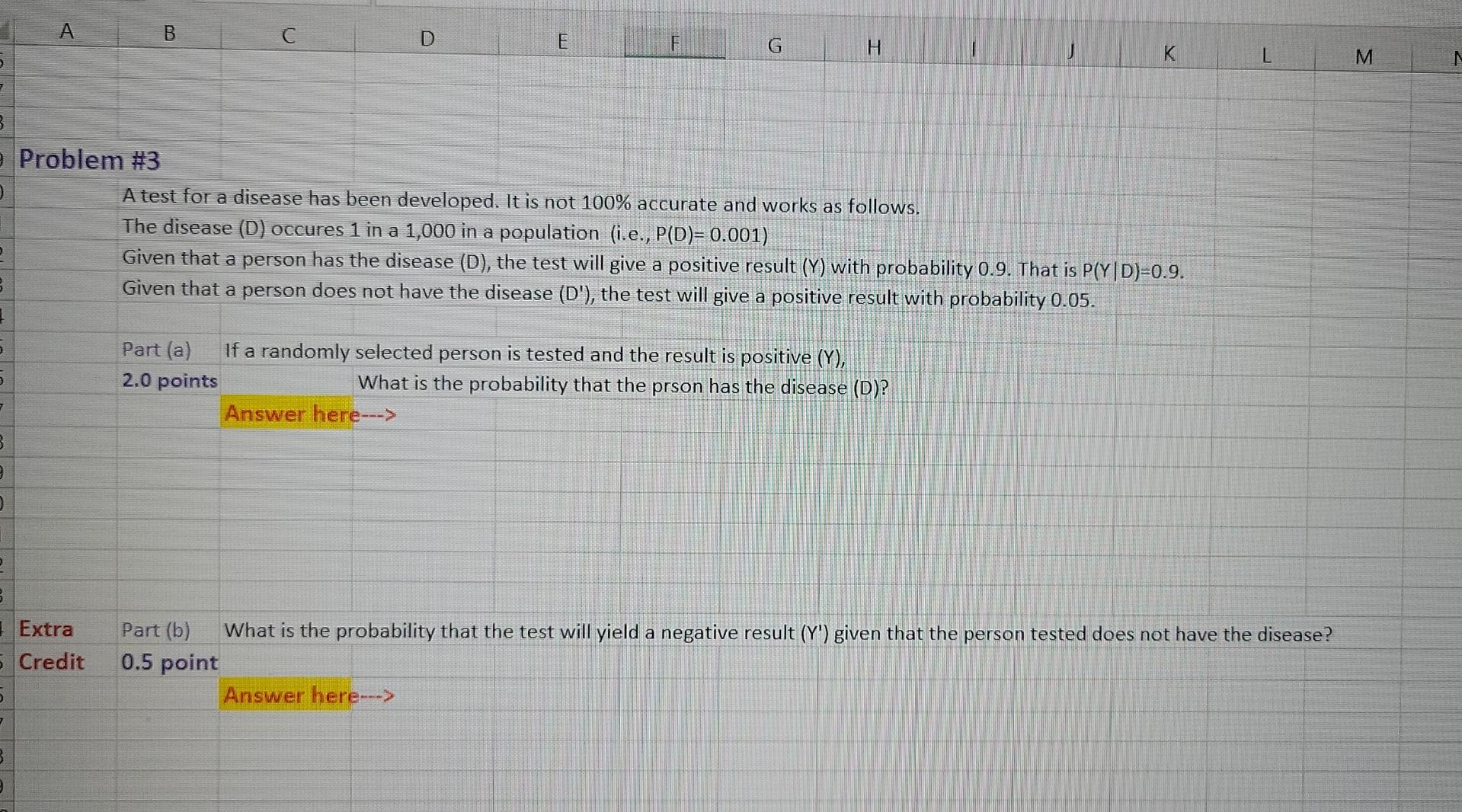 Solved A B C D E G G H K M 7 B Problem #3 A Test For A | Chegg.com