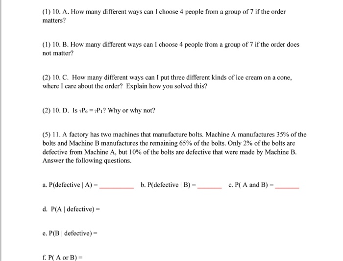 how many ways to choose 4 from 10