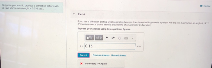 Solved Suppose you want to produce a diffraction pattern | Chegg.com