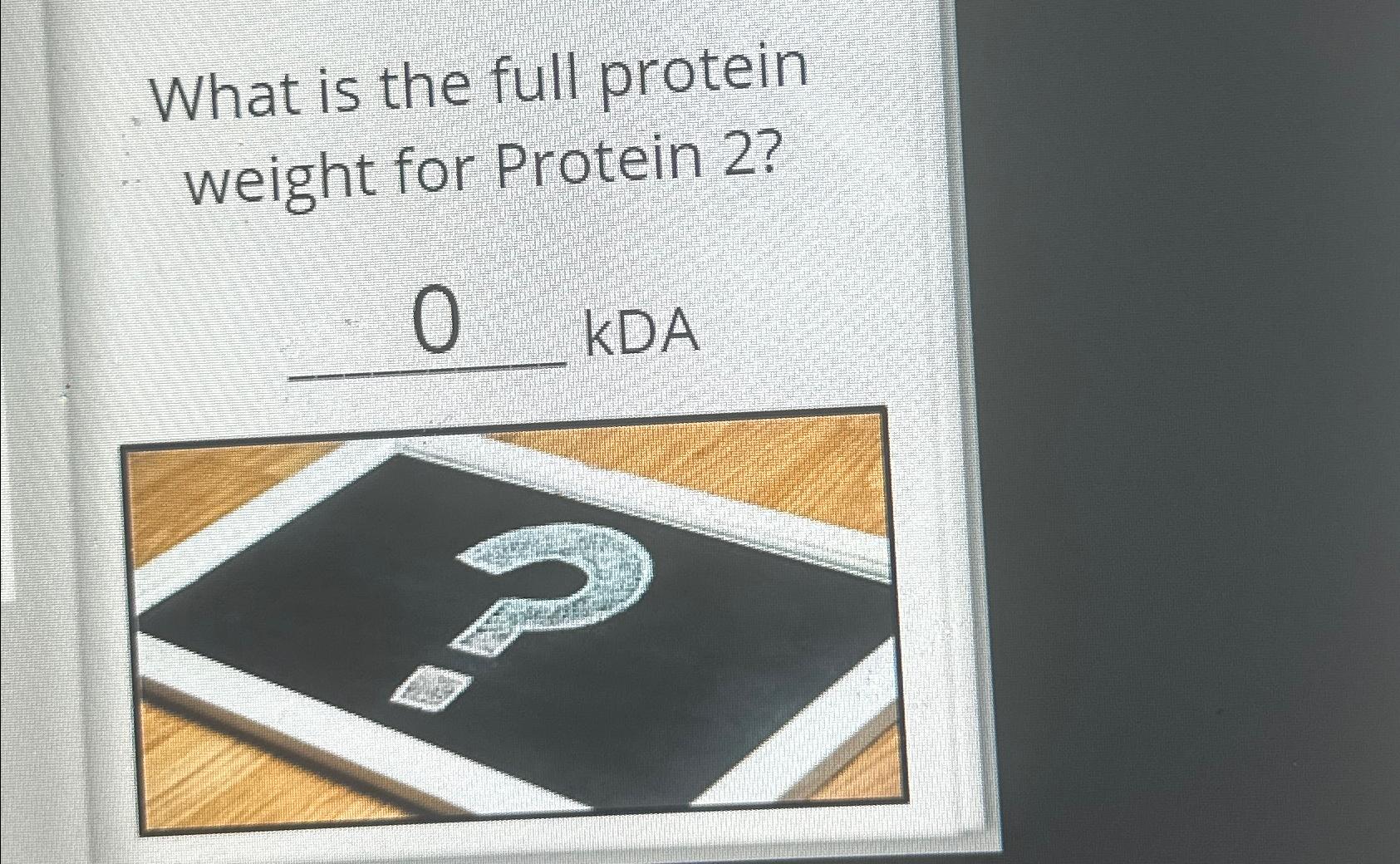 Solved What Is The Full Protein Weight For Protein 2 Chegg Com   Image