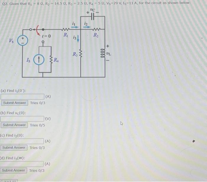 Solved Q1. The SPST switch in the circuit as shown below | Chegg.com