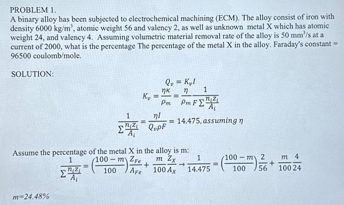 Solved PROBLEM 1. A binary alloy has been subjected to | Chegg.com
