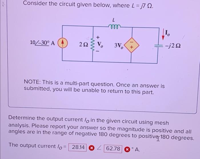 Solved Consider The Circuit Given Below Where L 17 12 L