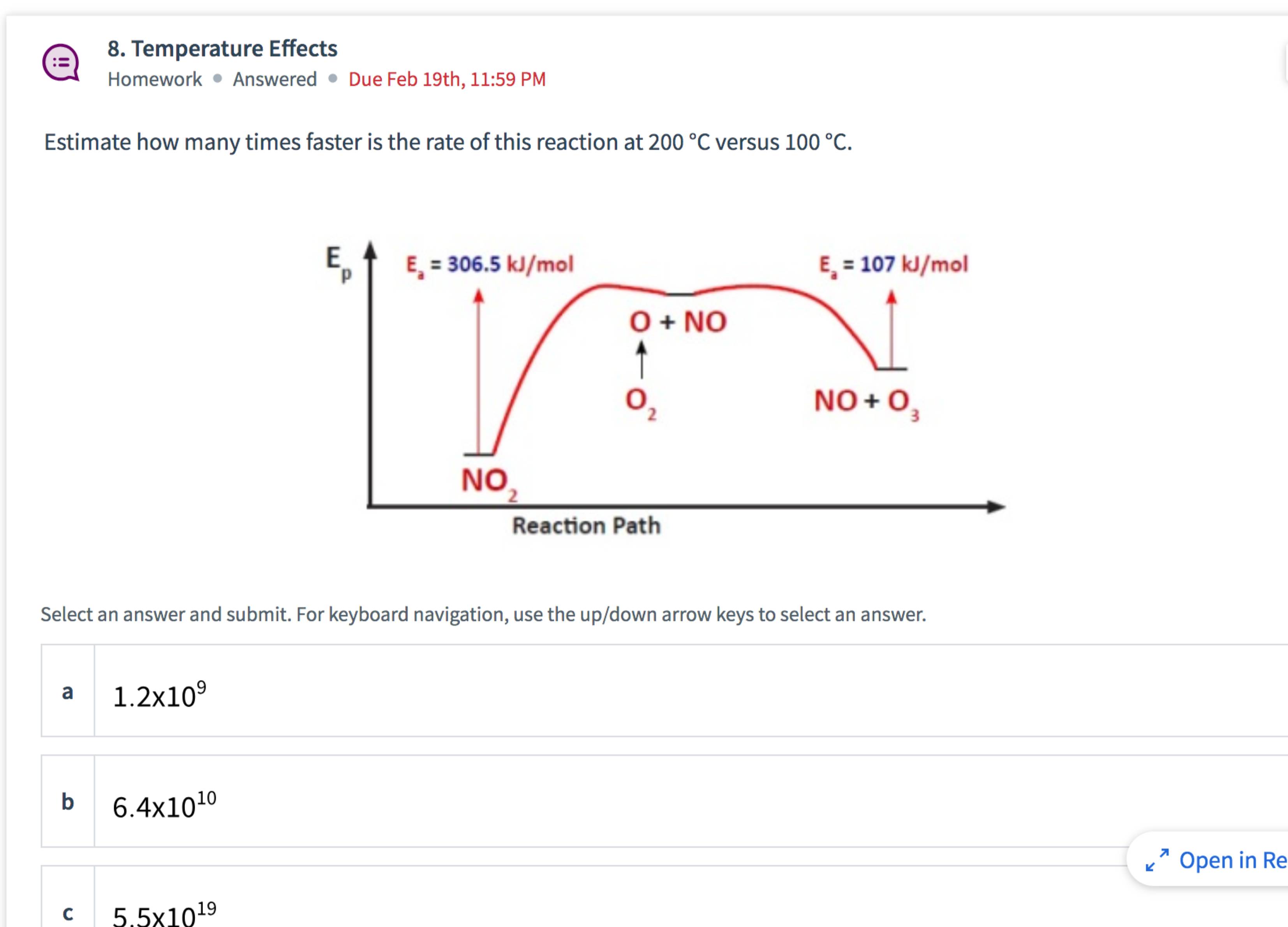 Solved Temperature EffectsHomework * Answered * Due Feb | Chegg.com