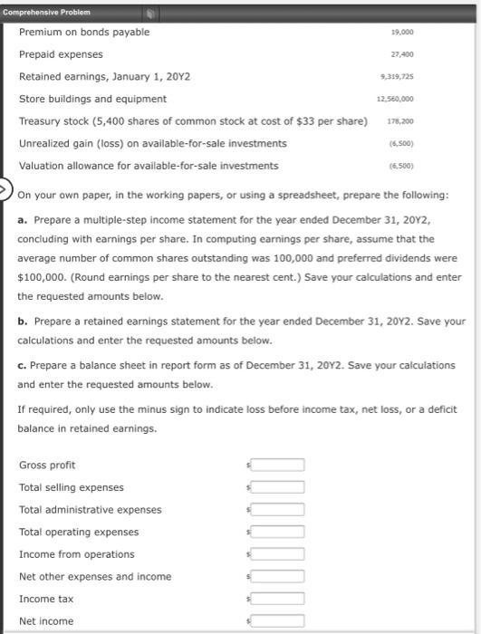 Solved Comprehensive Problem Comprehensive Problem 4 Part 2: | Chegg.com