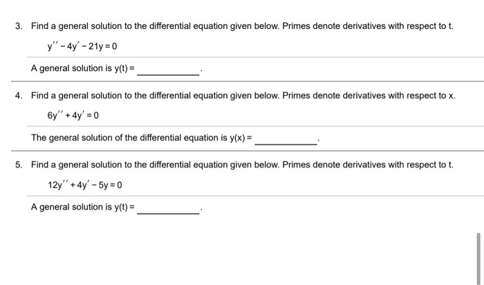 Solved 3. Find a general solution to the differential | Chegg.com