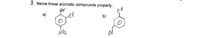 Solved 3. Name These Aromatic Compounds Properly. A) B) | Chegg.com