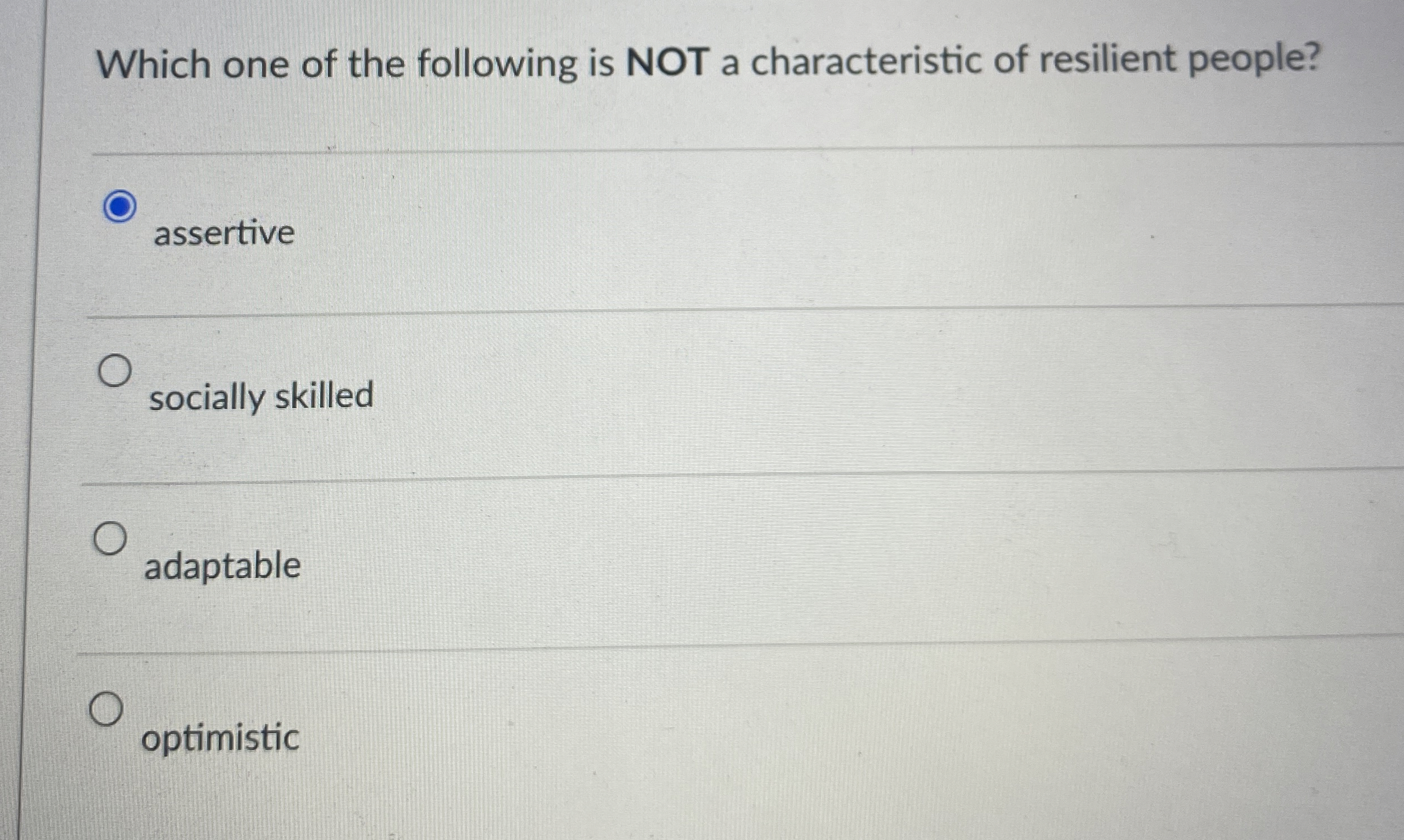 Solved Which one of the following is NOT a characteristic of | Chegg.com