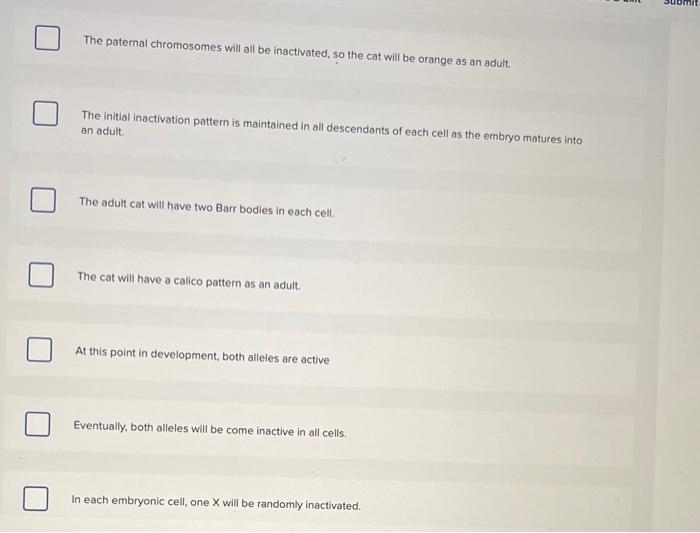 Solved In cats, a gene for coat color is found on the X