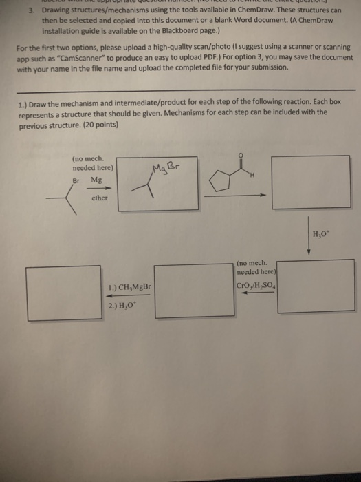 using chem draw for mechanisms