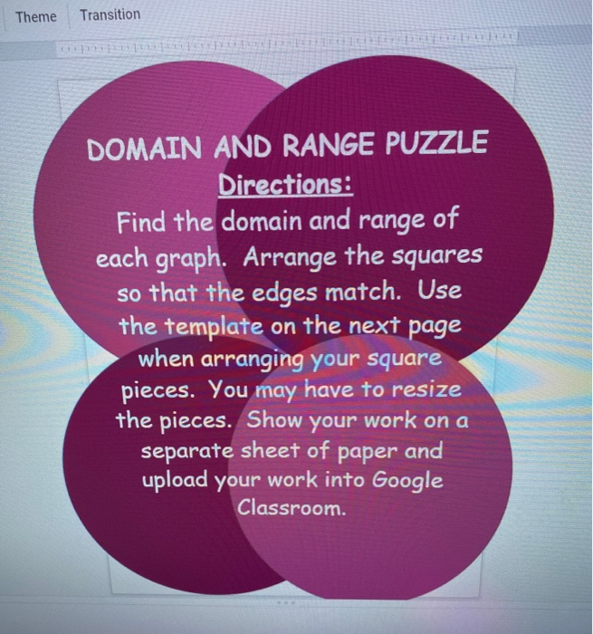 Domain and Range Puzzle