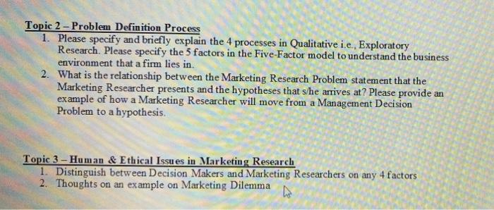 Solved Topic 2 - Problem Definition Process 1. Please | Chegg.com