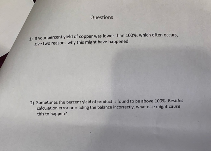 Solved Experiment 8 Single Replacement Reaction Write Out | Chegg.com