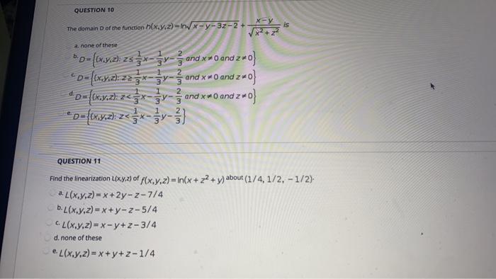 Question 10 Is The Domain Of The Function Chegg Com