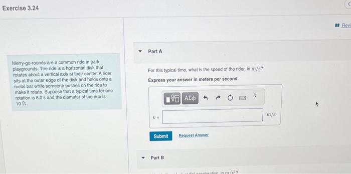 Solved Merry-go-rounds are a common ride in park | Chegg.com