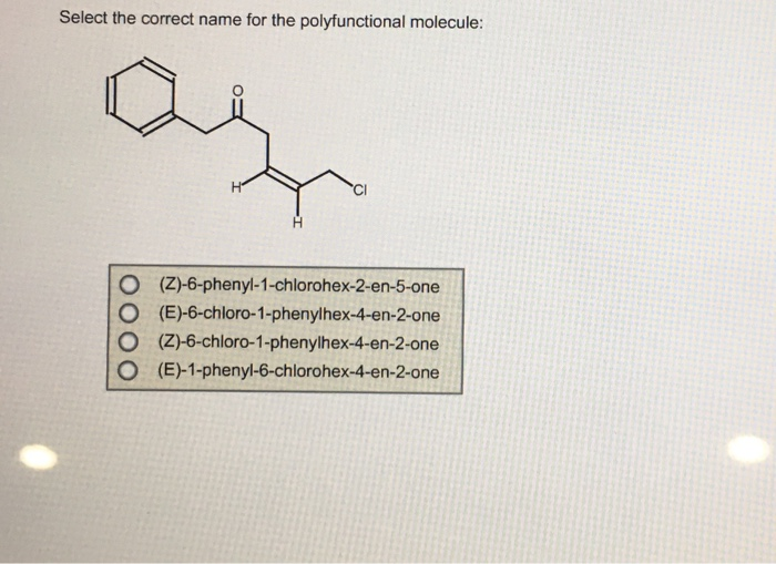 Solved Select the correct name for the polyfunctional | Chegg.com