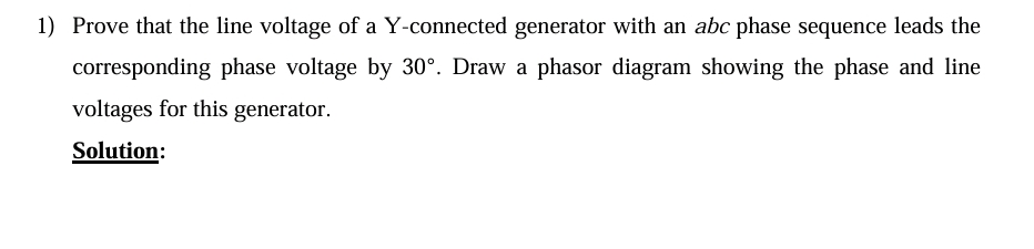 Solved Prove that the line voltage of a Y-connected | Chegg.com