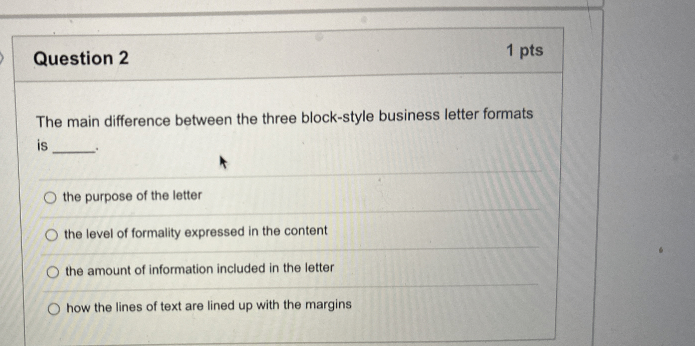 Solved Question 21 ﻿ptsThe main difference between the three | Chegg.com