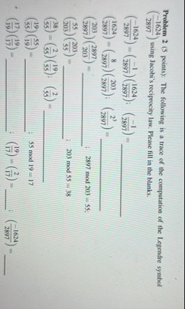 Solved Problem 2 ( 5 ﻿points): The following is a trace of | Chegg.com