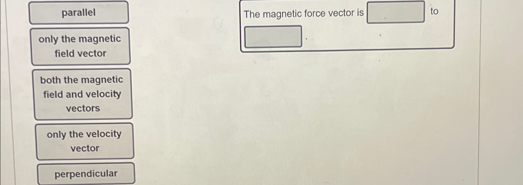 Solved parallelonly the magnetic field vectorboth the | Chegg.com