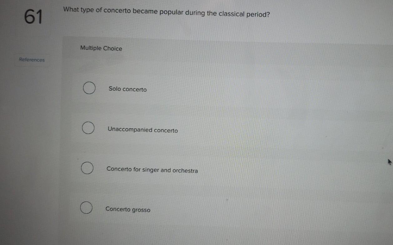 Solved What type of concerto became popular during the | Chegg.com