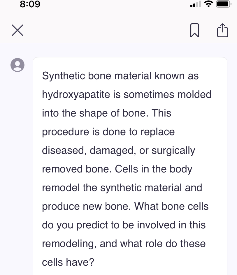 Solved Synthetic bone material known as hydroxyapatite is | Chegg.com