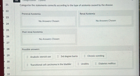 Solved 21Categorize the statements correctly according to | Chegg.com