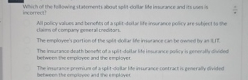 Solved Which of the following statements about split-dollsr | Chegg.com