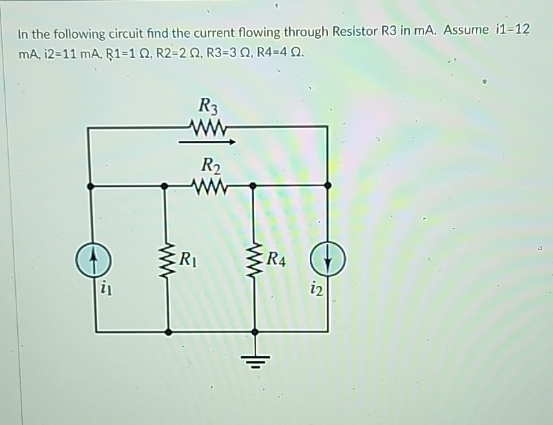 Solved In The Following Circuit Find Current Flowing 