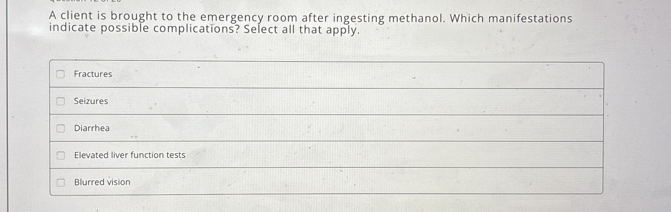 Solved A client is brought to the emergency room after | Chegg.com