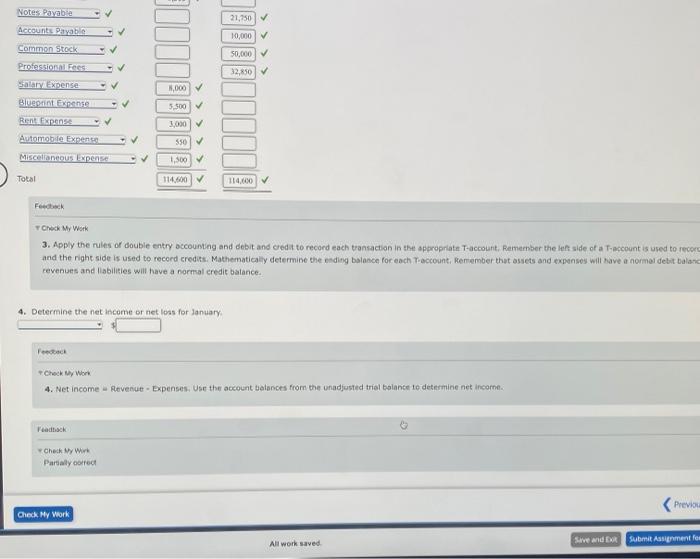 Solved Entries into 7 accounts and tral talance Erin