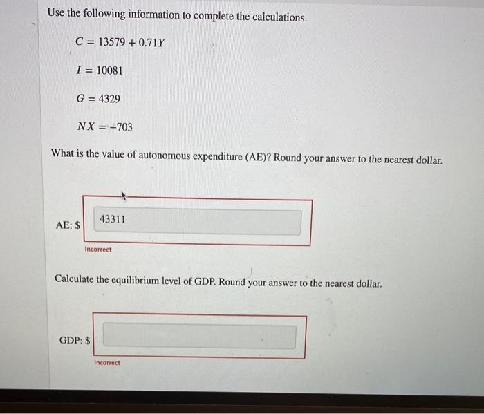 Solved Use the following information to complete the | Chegg.com