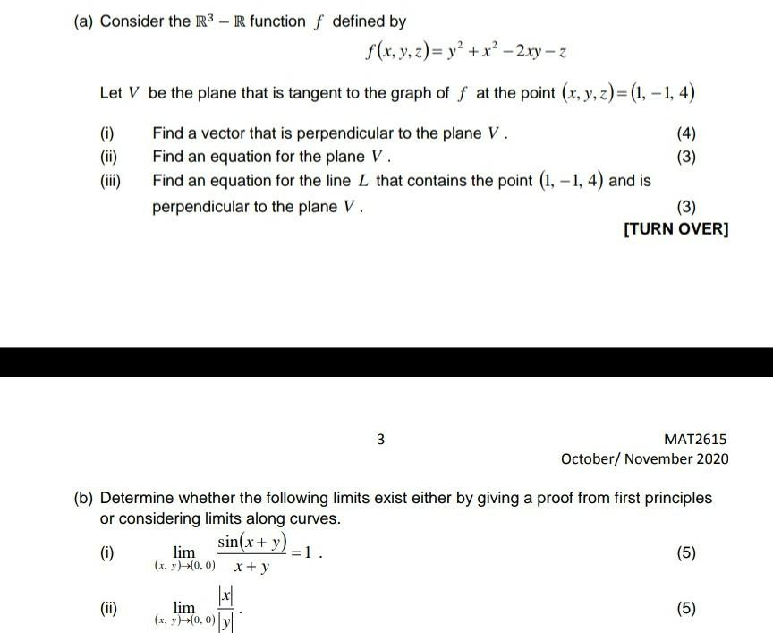 Solved A Consider The R3 R Function F Defined By F X Chegg Com