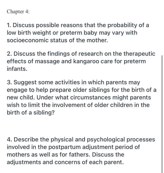 Solved Chapter 4: 1. Discuss Possible Reasons That The | Chegg.com