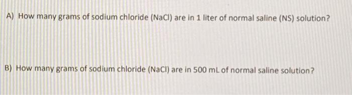 Sodium Chloride (1 Liter)