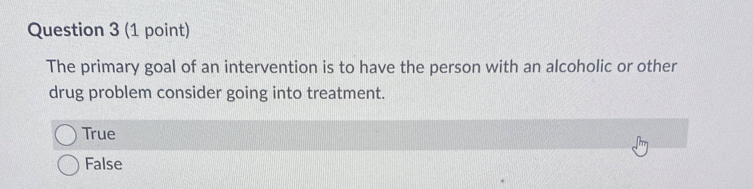 Solved Question 3 (1 ﻿point)The primary goal of an | Chegg.com