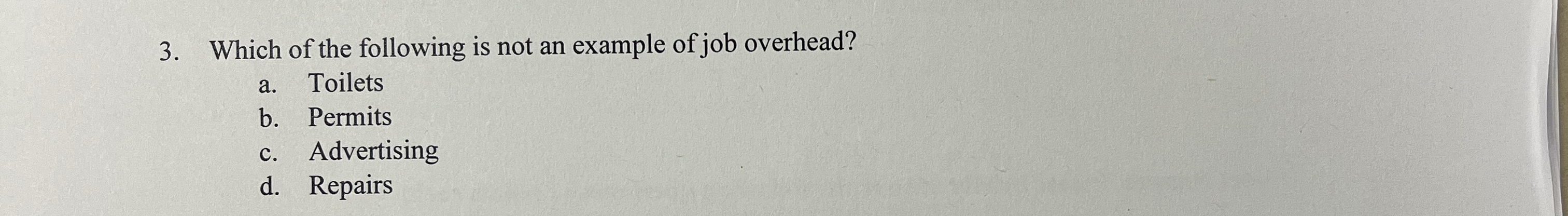 Solved Which of the following is not an example of job | Chegg.com