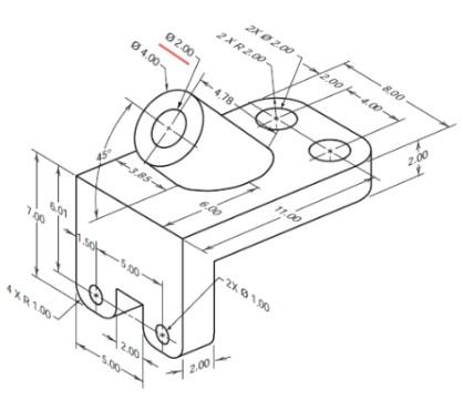 Solved design tools for drilling 2.00 diameter holes | Chegg.com