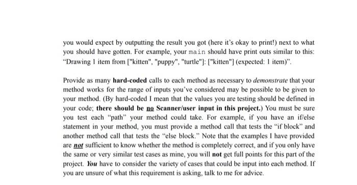 Solved In this project you will be creating a class full of | Chegg.com