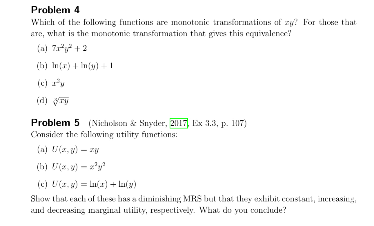 Solved Problem 4Which of the following functions are | Chegg.com