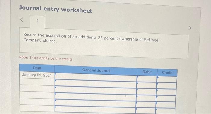 Solved On January 1 2020 Palka Inc Acquired 70 Percent Chegg
