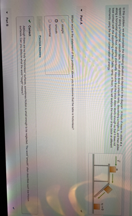 Solved Correct Part G Using Conservation Of Energy, Find The | Chegg.com