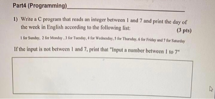 Solved Part4 Programming 1 Write A C Program That Reads Chegg Solved Part4 Programming 1 Write A C Program That Reads Chegg