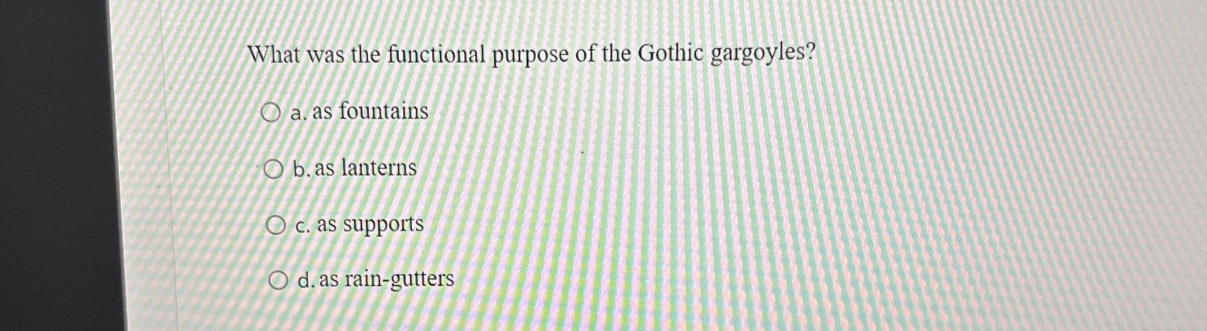 Solved What was the functional purpose of the Gothic