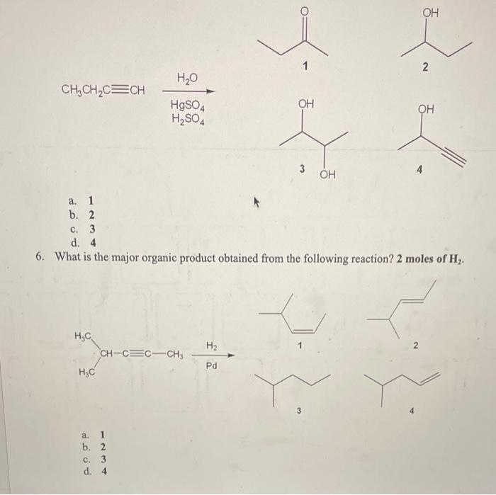 Solved 1. What is the major organic product obtained from | Chegg.com