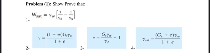 Solved Problem 1 Show Prove That Wsat Yw La 1 Ya G Chegg Com