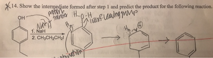Solved OH 14. Show the intermediate formed after step 1 and | Chegg.com