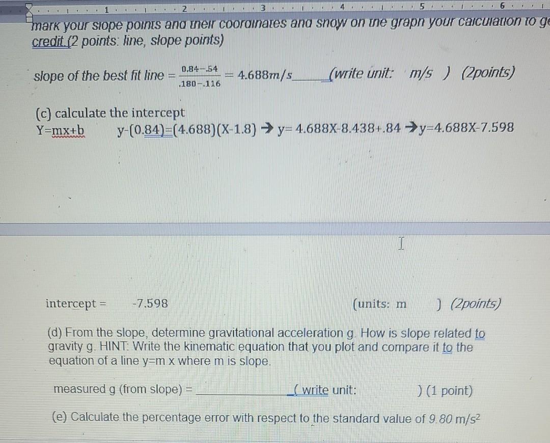 Solved 2 Table 1:(2 points) Height y (m) Transit time | Chegg.com
