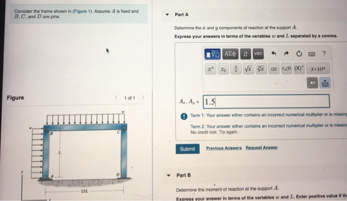Solved Consider the frame shown in (Figure 1). Assume A is | Chegg.com
